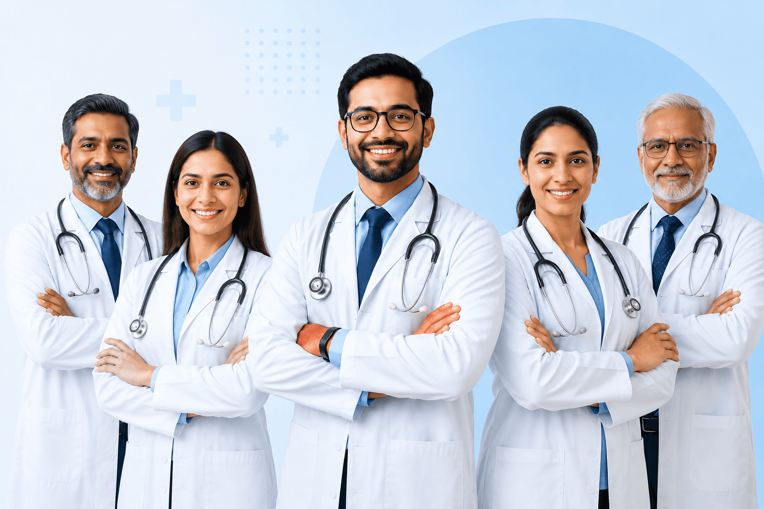 Doctors on the platform